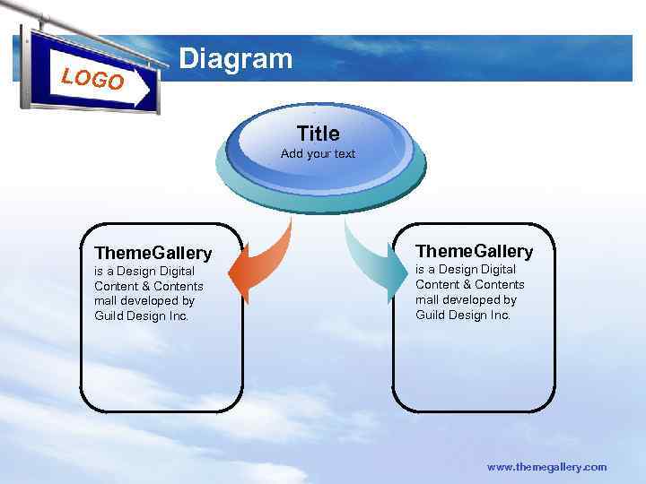 LOGO Diagram Title Add your text Theme. Gallery is a Design Digital Content &