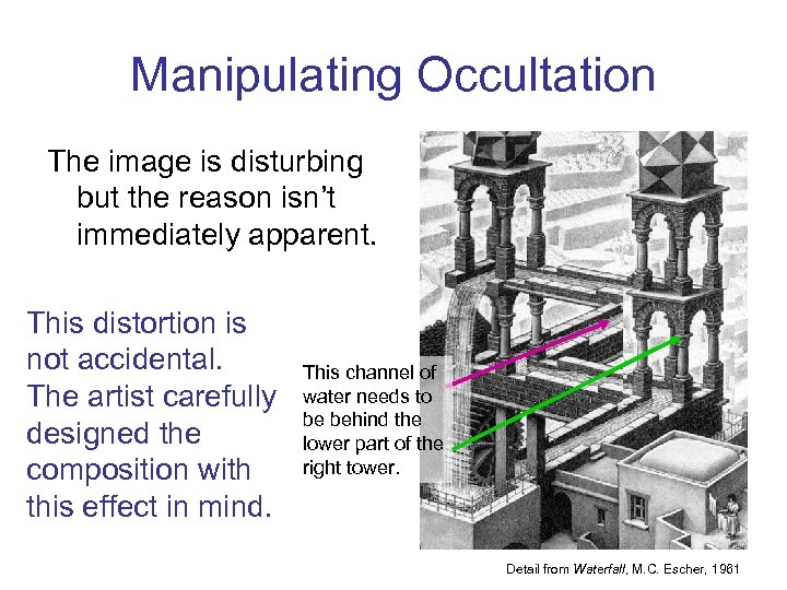 Manipulating Occultation The image is disturbing but the reason isn’t immediately apparent. This distortion