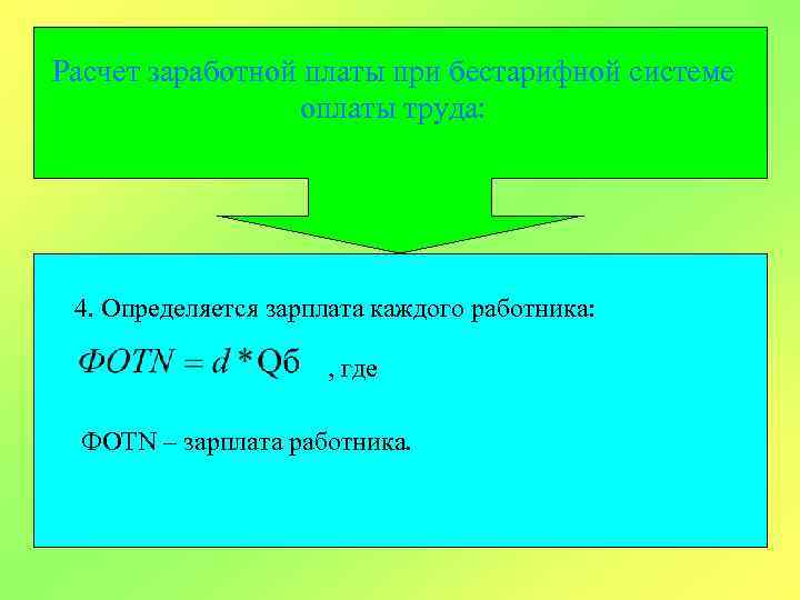 Расчет заработной платы при бестарифной системе оплаты труда: 1. Определяется количество баллов, заработанных каждым