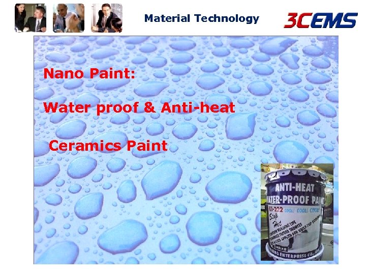 Material Technology Nano Paint: Water proof & Anti-heat Ceramics Paint 