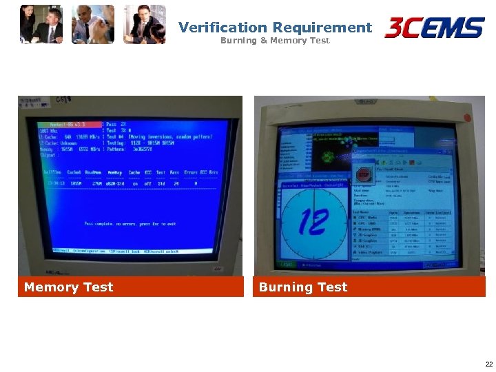 Verification Requirement Burning & Memory Test Burning Test 22 