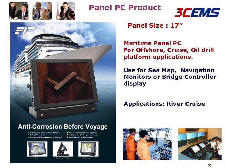 Panel PC Product Panel Size : 17” Maritime Panel PC For Offshore, Cruise, Oil