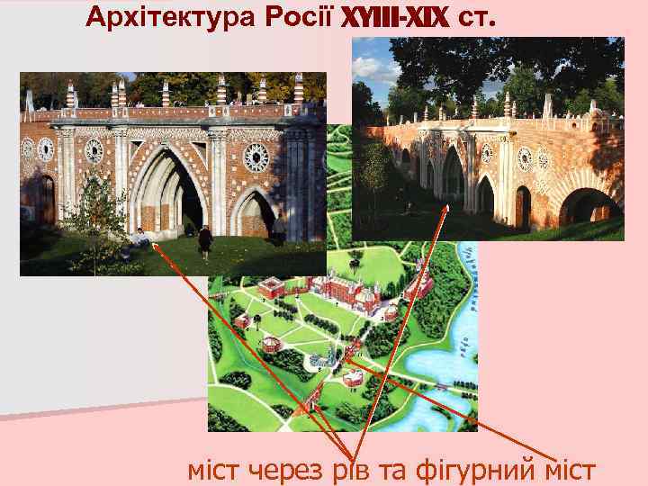 Архітектура Росії XYIII-XIX ст. міст через рів та фігурний міст 
