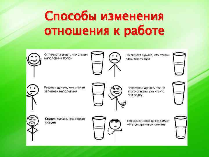 Способы изменения отношения к работе 