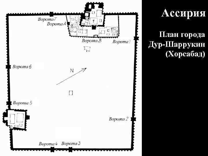 Ассирия План города Дур-Шаррукин (Хорсабад) 