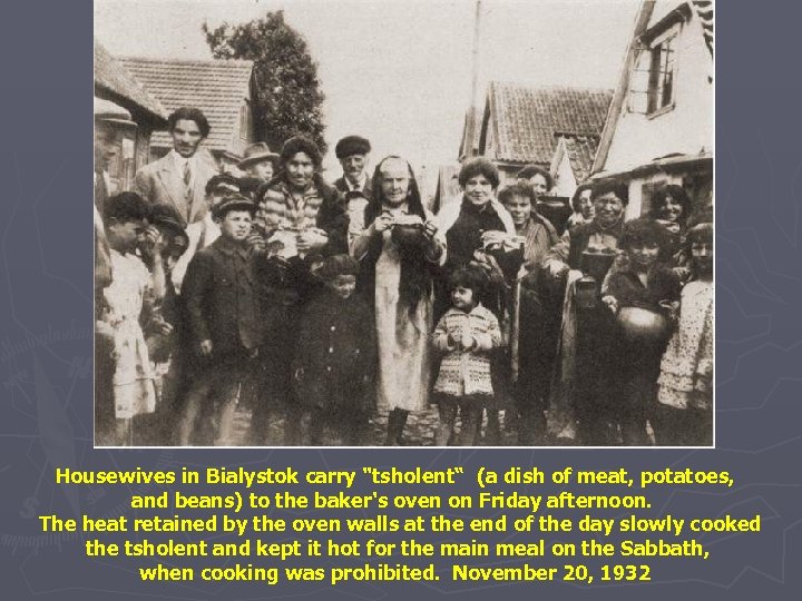 Housewives in Bialystok carry 