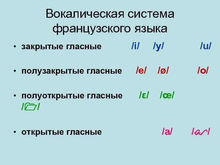 Открытые гласные