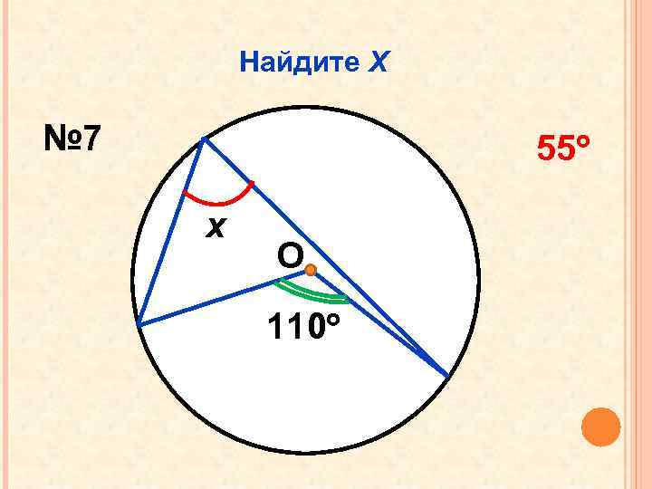 Найдите Х № 7 55 х О 110 