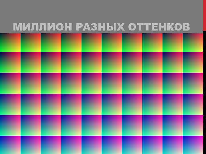 МИЛЛИОН РАЗНЫХ ОТТЕНКОВ 