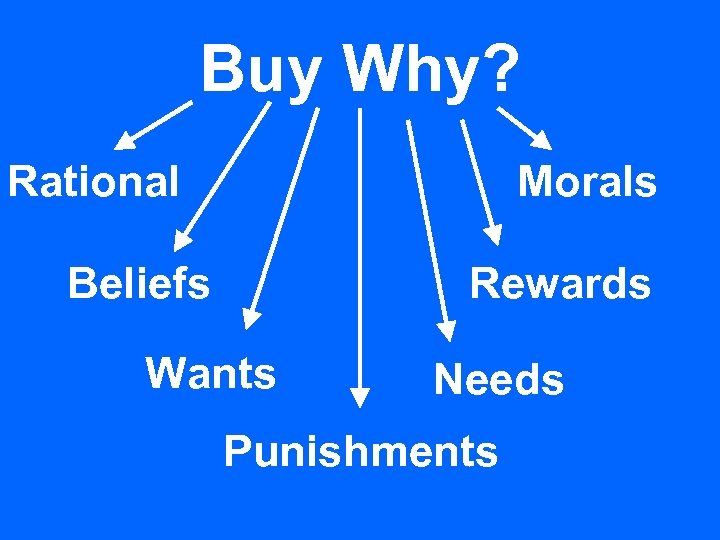 Buy Why? Rational Morals Beliefs Rewards Wants Needs Punishments 