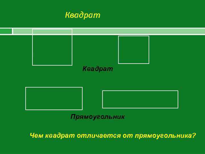 Квадрат Прямоугольник Чем квадрат отличается от прямоугольника? 