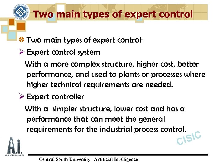 Two main types of expert control Two main types of expert control: Ø Expert