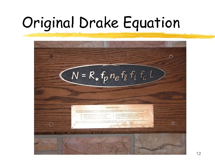 Original Drake Equation 12 