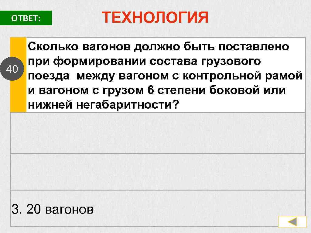 Технология сколько. Что такое технология ответ. Вагоны с контрольной рамой ставится в состав.