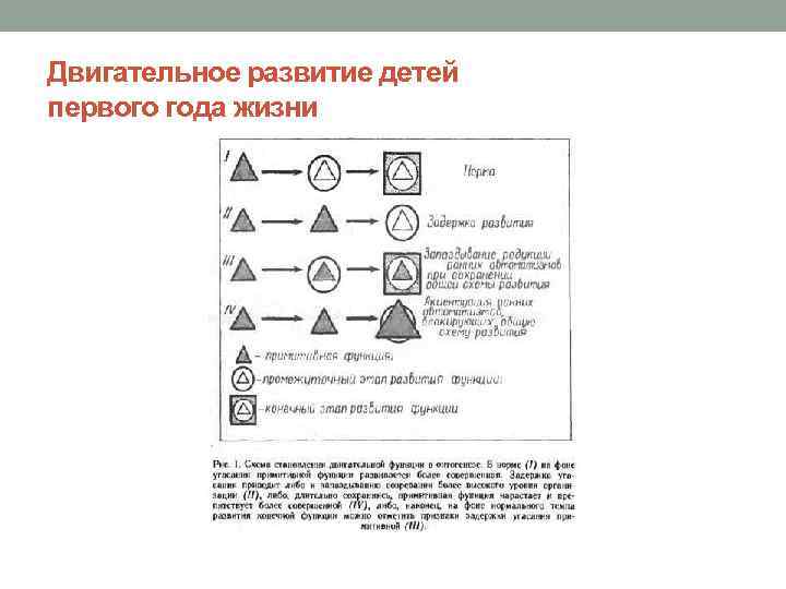 Двигательное развитие детей первого года жизни 