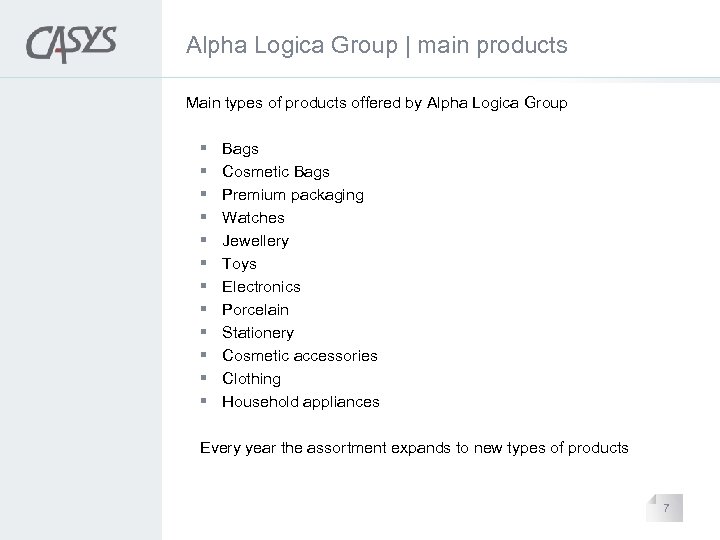 Alpha Logica Group | main products Main types of products offered by Alpha Logica