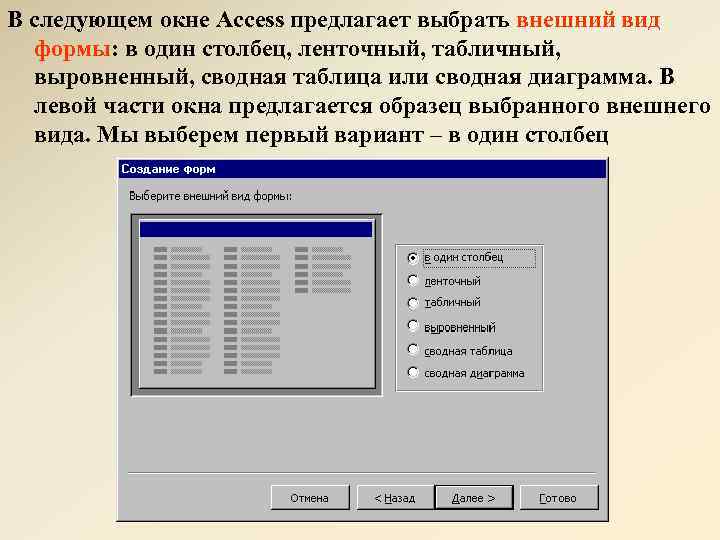 Access сводная диаграмма