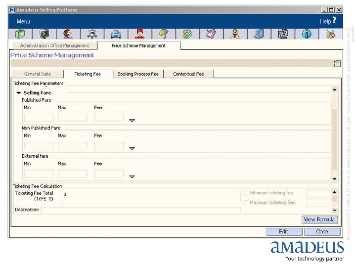 © copyright 2005 - AMADEUS Travel Technology Group S. A. / all rights reserved