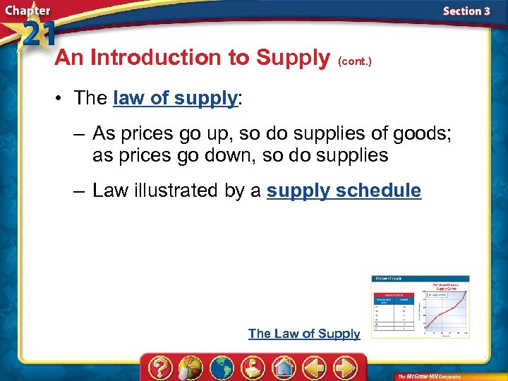 An Introduction to Supply (cont. ) • The law of supply: – As prices