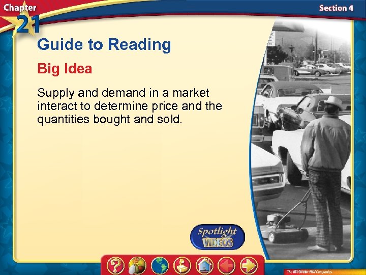 Guide to Reading Big Idea Supply and demand in a market interact to determine