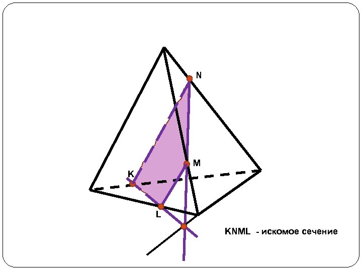 N M K L KNML - искомое сечение 