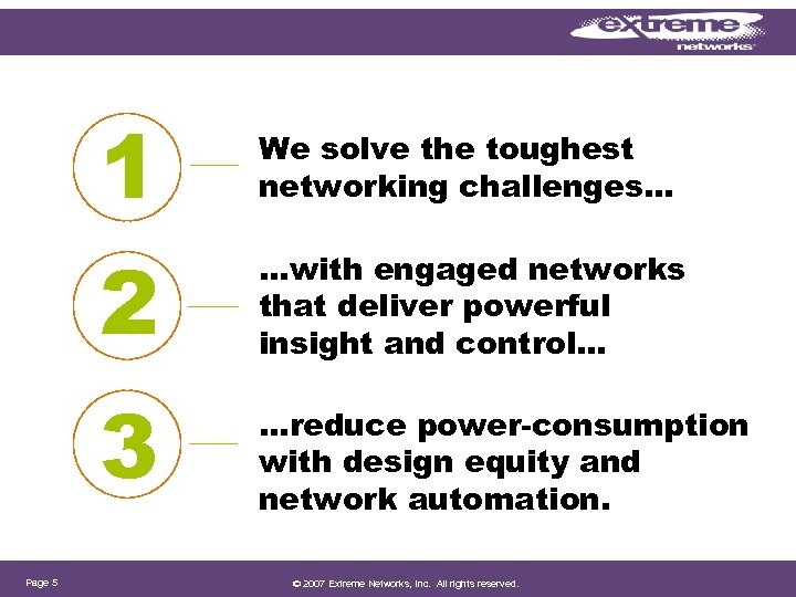 1 2 …with engaged networks that deliver powerful insight and control… 3 Page 5