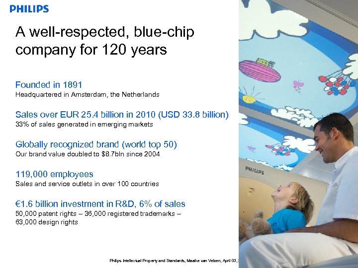 A well-respected, blue-chip company for 120 years Founded in 1891 Headquartered in Amsterdam, the