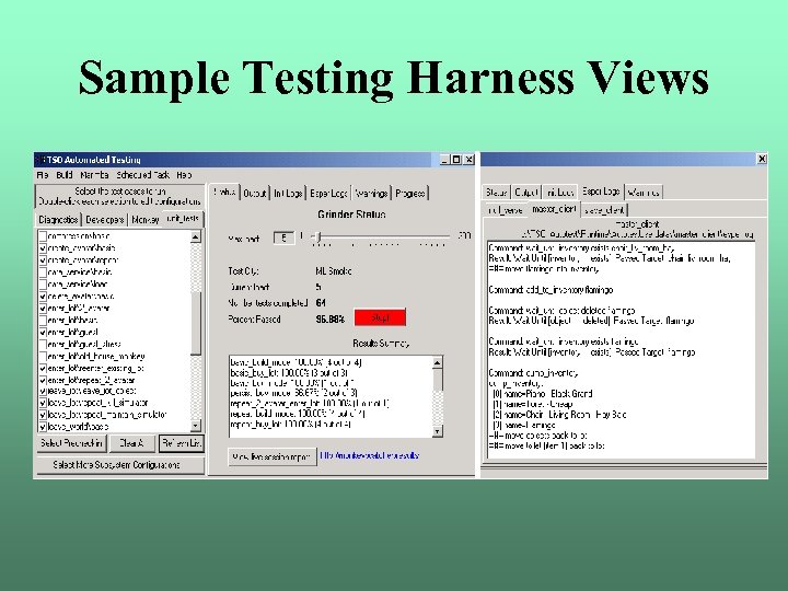 Sample Testing Harness Views 
