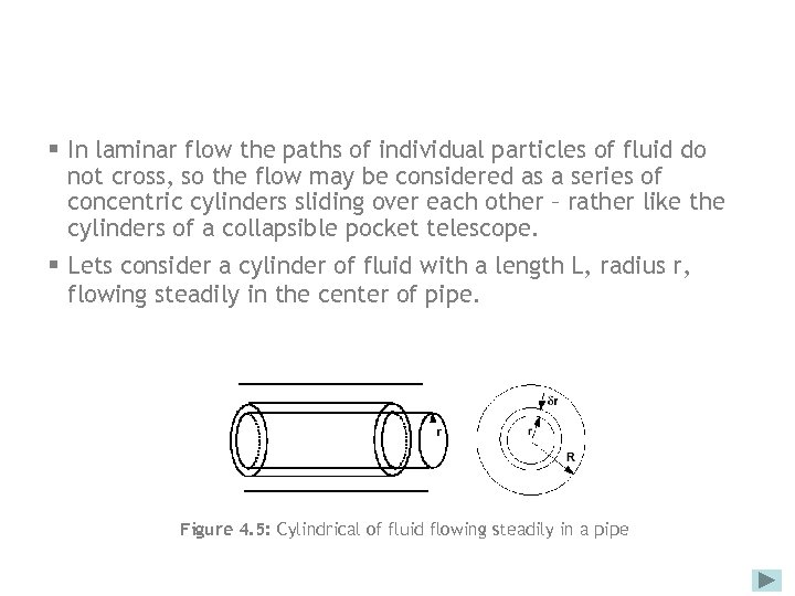 § In laminar flow the paths of individual particles of fluid do not cross,