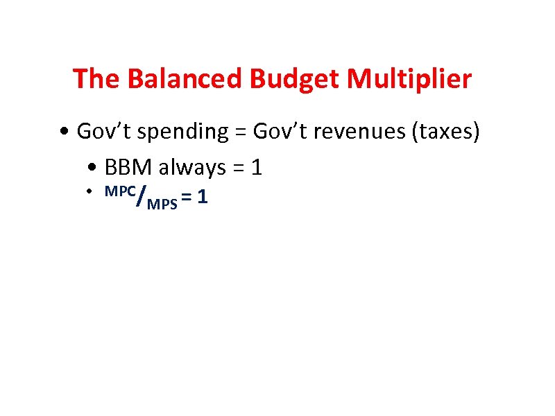 Macro Review Day 2 The Spending Multiplier