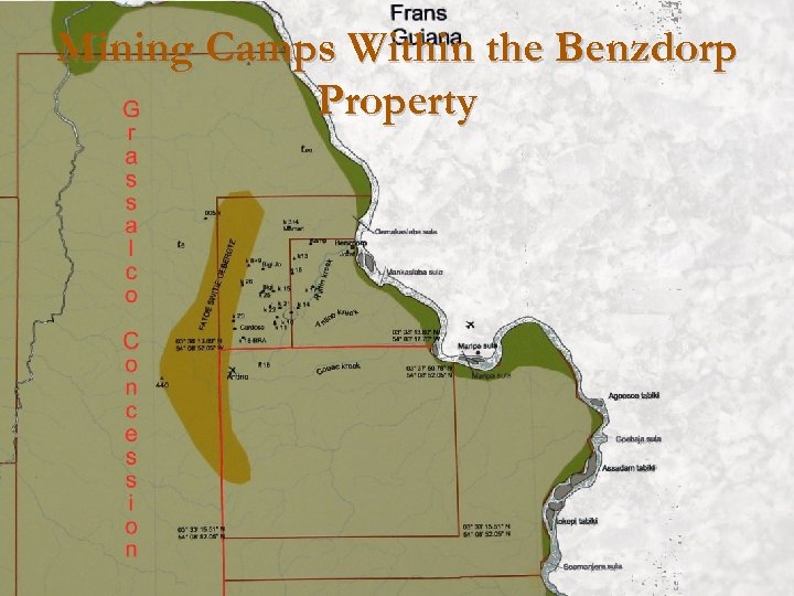 Mining Camps Within the Benzdorp Property 