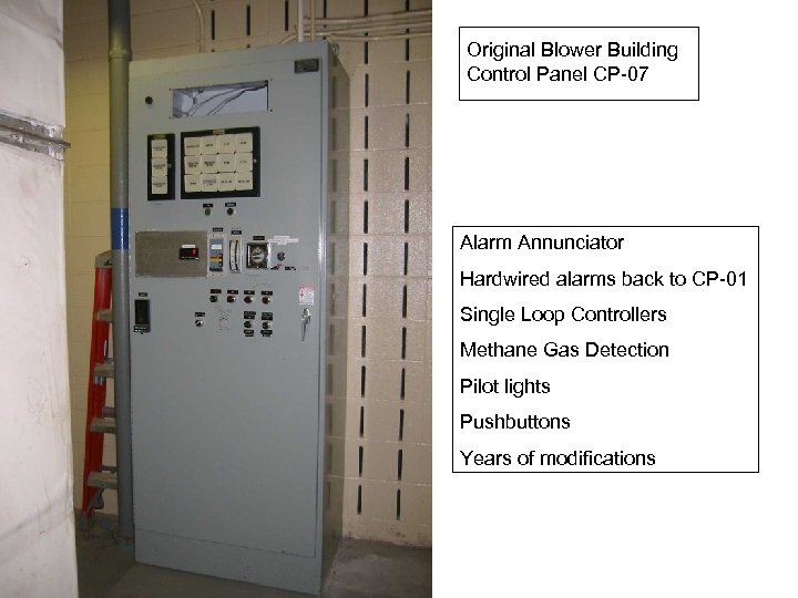Original Blower Building Control Panel CP-07 Alarm Annunciator Hardwired alarms back to CP-01 Single