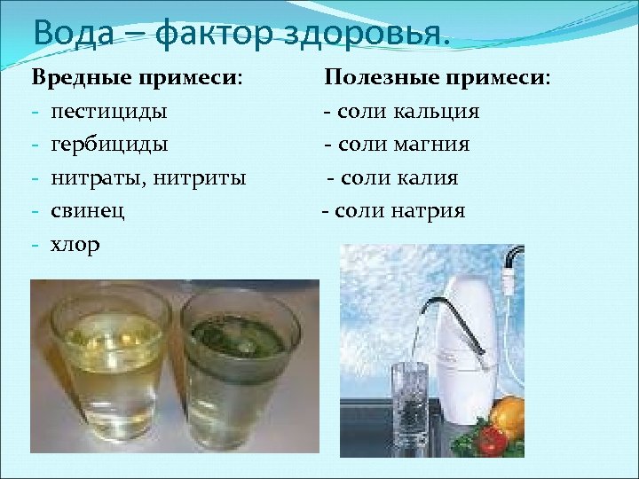 Воды здоровья состав