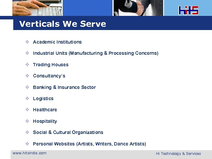 Verticals We Serve v Academic Institutions v Industrial Units (Manufacturing & Processing Concerns) v