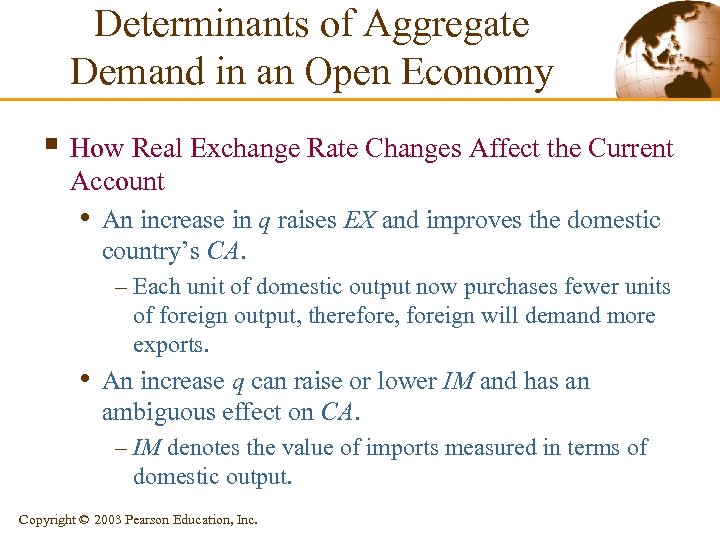 Determinants of Aggregate Demand in an Open Economy § How Real Exchange Rate Changes