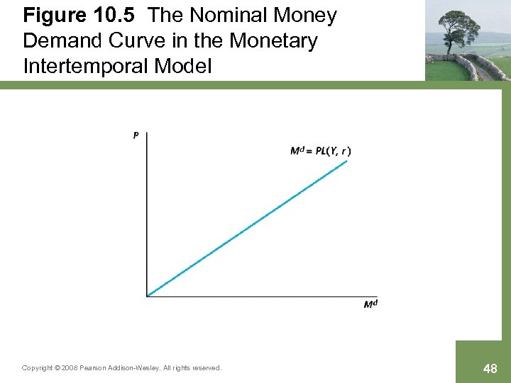 Figure 10. 5 The Nominal Money Demand Curve in the Monetary Intertemporal Model Copyright