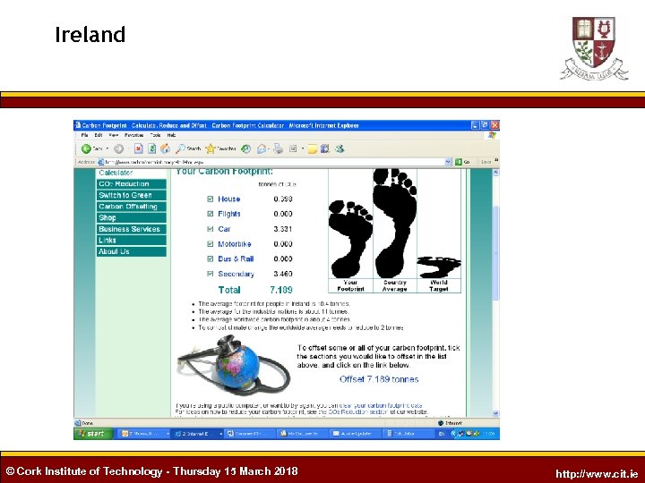 Ireland © Cork Institute of Technology - Thursday 15 March 2018 http: //www. cit.