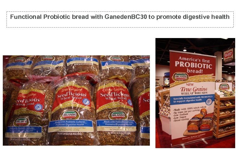 Functional Probiotic bread with Ganeden. BC 30 to promote digestive health 