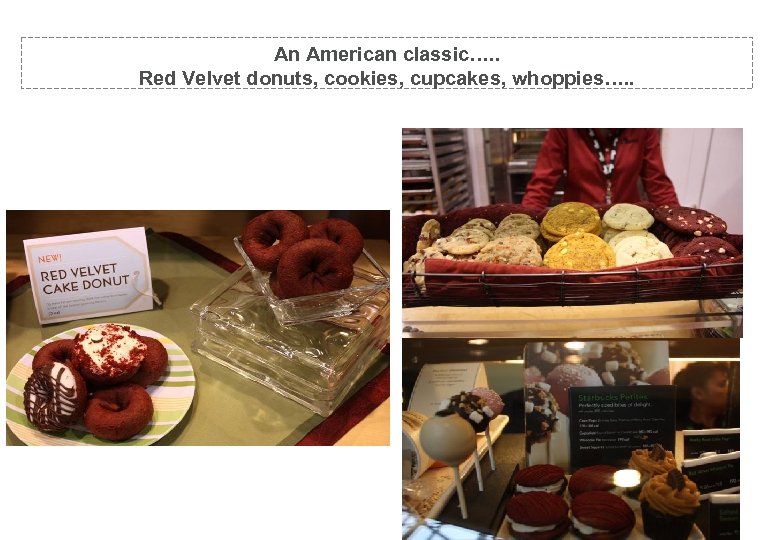 An American classic…. . Red Velvet donuts, cookies, cupcakes, whoppies…. . 