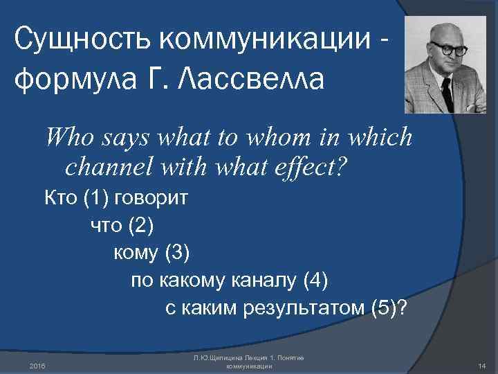 Сущность коммуникации формула Г. Лассвелла Who says what to whom in which channel with