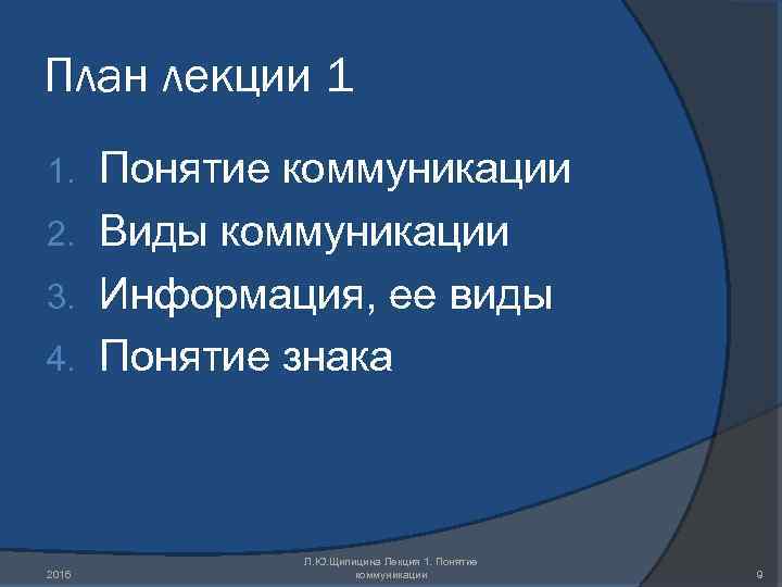 План лекции 1 Понятие коммуникации 2. Виды коммуникации 3. Информация, ее виды 4. Понятие
