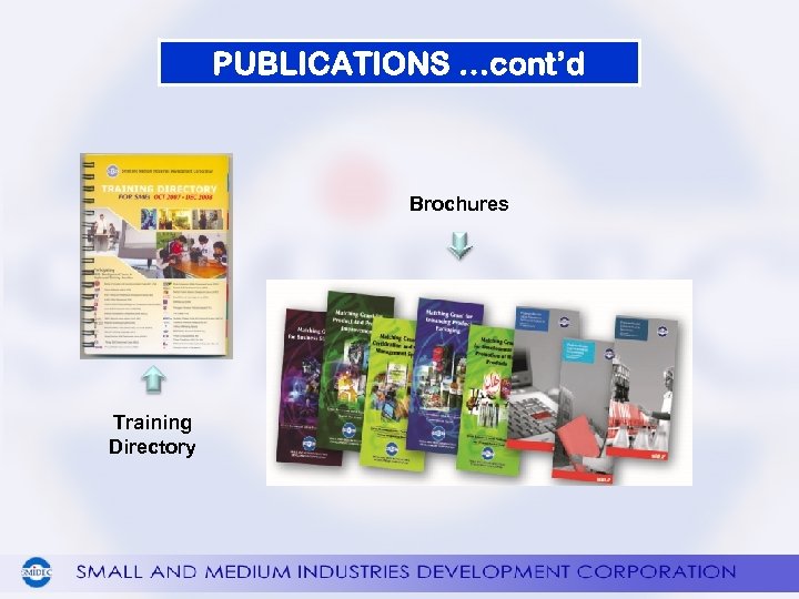 PUBLICATIONS …cont’d Brochures Training Directory 