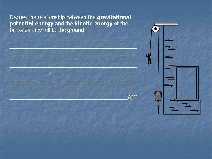 Discuss the relationship between the gravitational potential energy and the kinetic energy of the