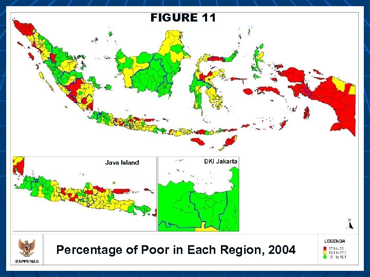 FIGURE 11 Java Island Percentage of Poor in Each Region, 2004 