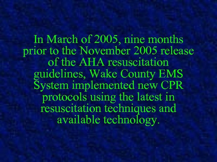 In March of 2005, nine months prior to the November 2005 release of the