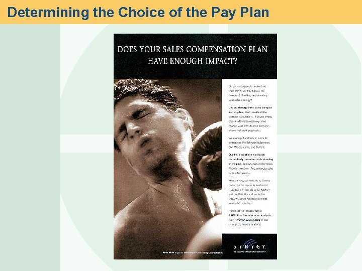 Determining the Choice of the Pay Plan 