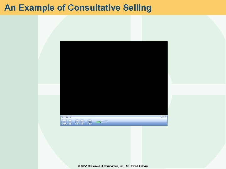 An Example of Consultative Selling © 2008 Mc. Graw-Hill Companies, Inc. , Mc. Graw-Hill/Irwin