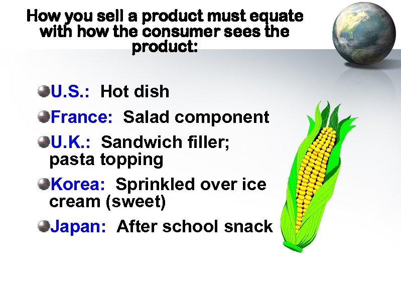 How you sell a product must equate with how the consumer sees the product: