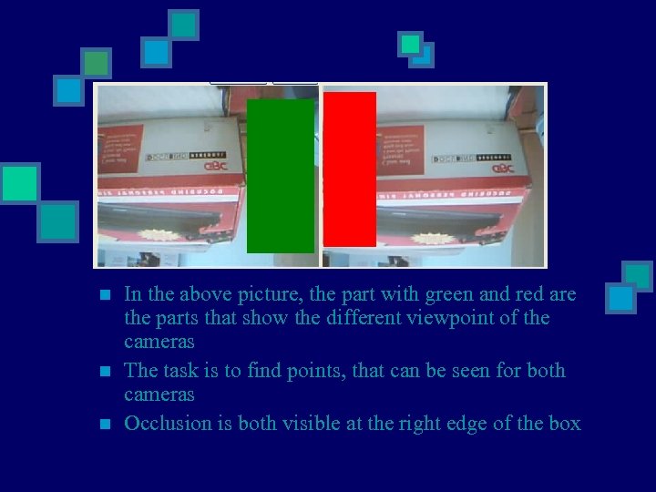 n n n In the above picture, the part with green and red are