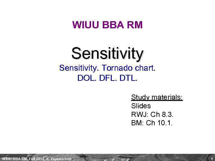 Sensitivity Chart